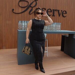 Abercrombie & Fitch Black Midi Dress